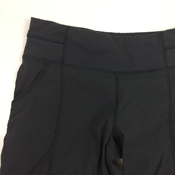 LUCY Dark Gray Ruching Fabric Active Crop Pants - Picture 6 of 8